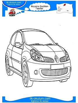 Çocuklar İçin Renault Boyama Sayfaları 
